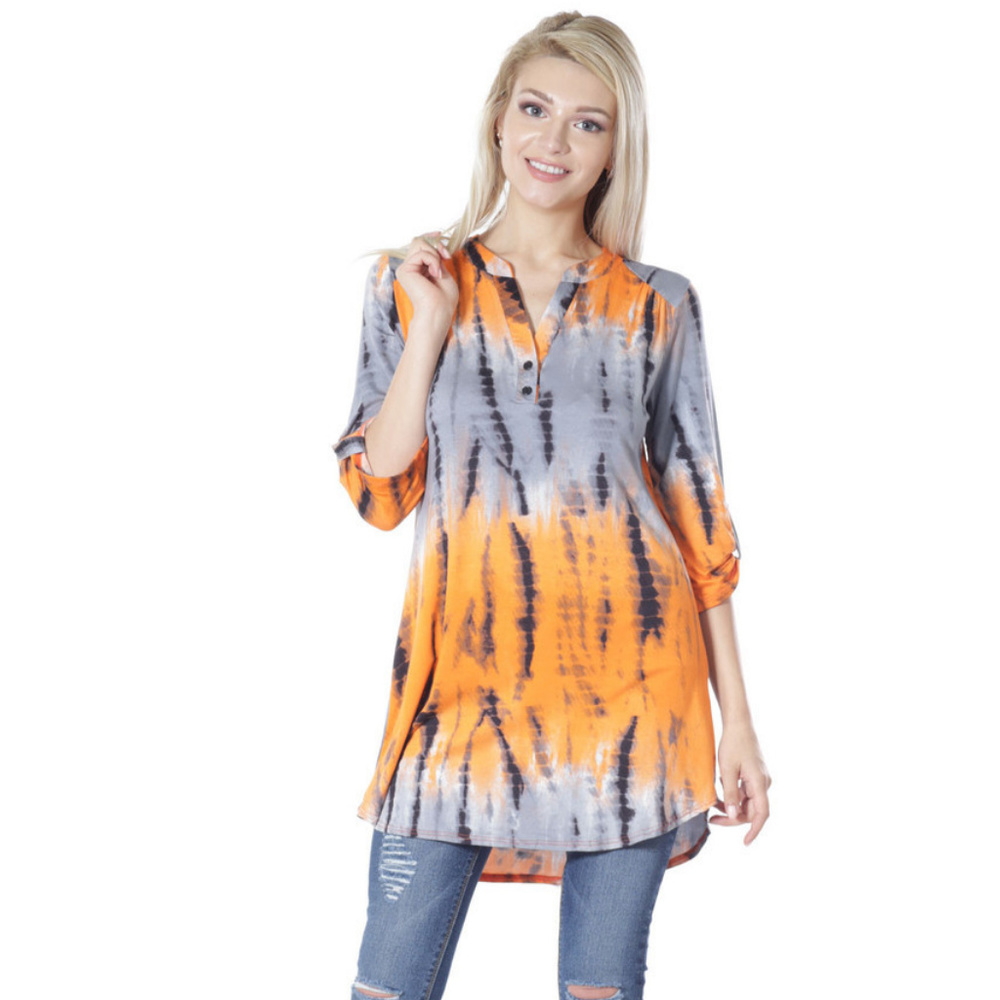 3/4 SLEEVE TUNIC DRESS SHIRT